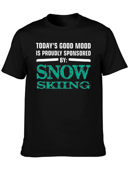 Snow Skiing Sponsored Good Mood T-Shirt