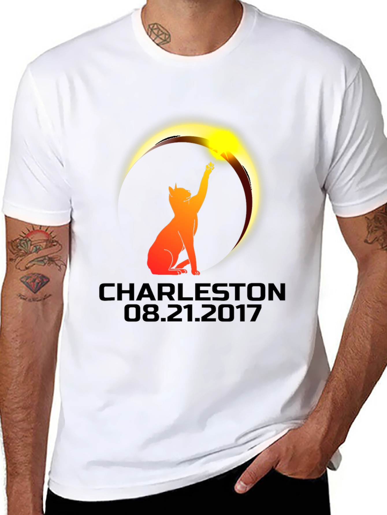 Charleston Eclipse 2017 Cat Graphic Tee