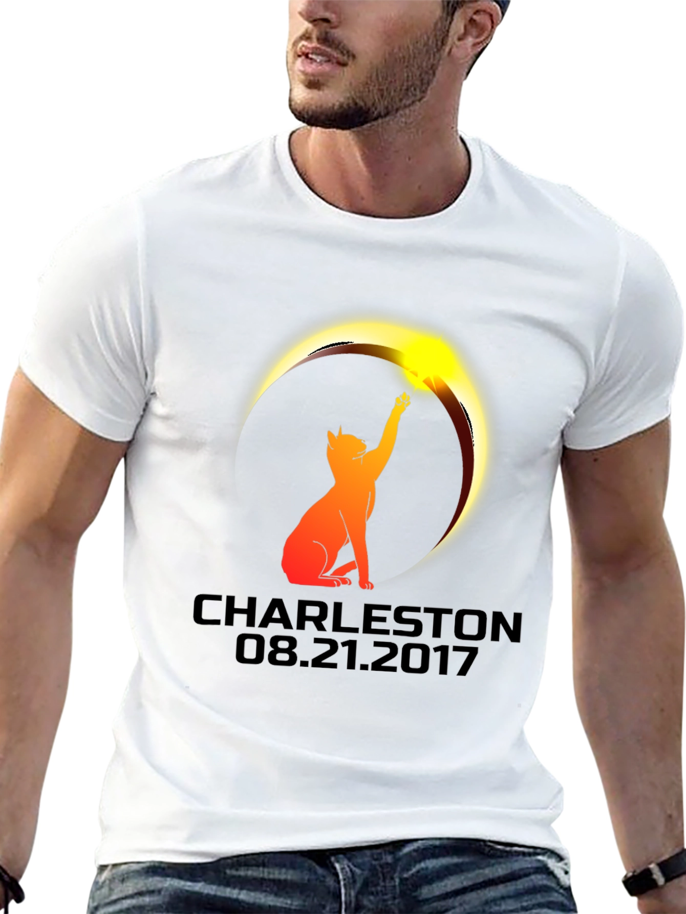 Charleston Eclipse 2017 Cat Graphic Tee