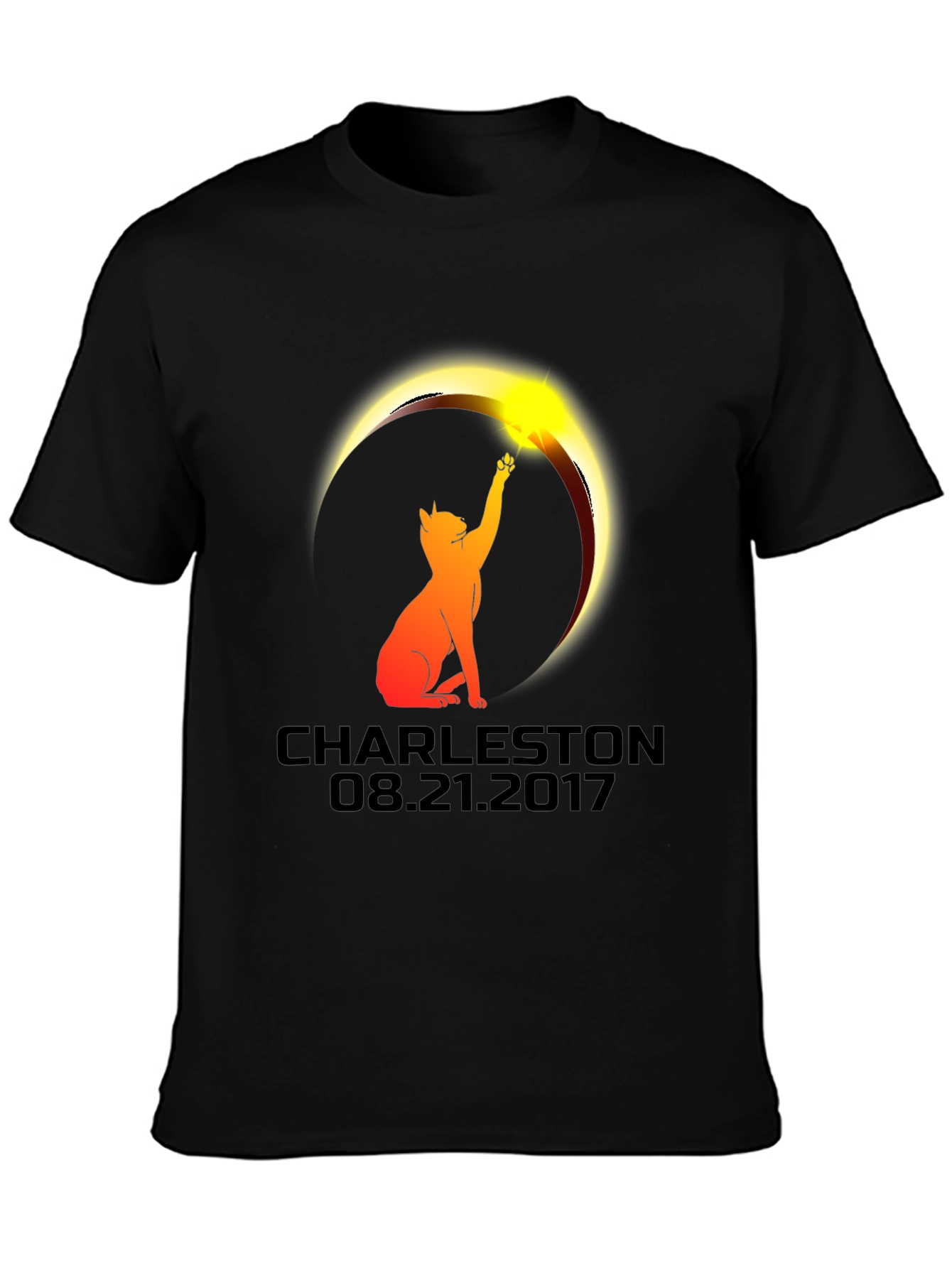 Charleston Eclipse 2017 Cat Graphic Tee