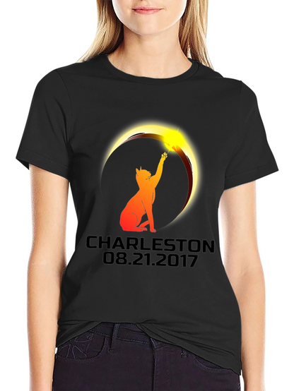 Charleston Eclipse 2017 Cat Graphic Tee