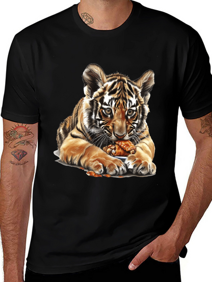 Tiger Cub Chicken Wings Graphic Tee - Black