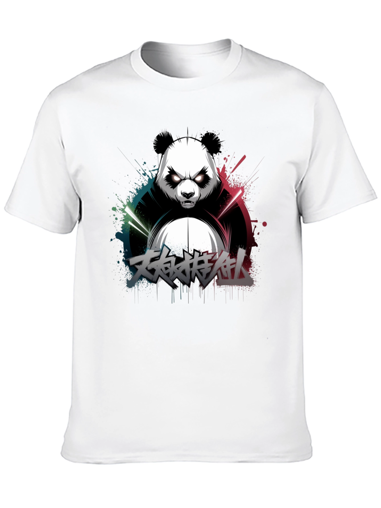 Mens Black Panda Graphic T-Shirt