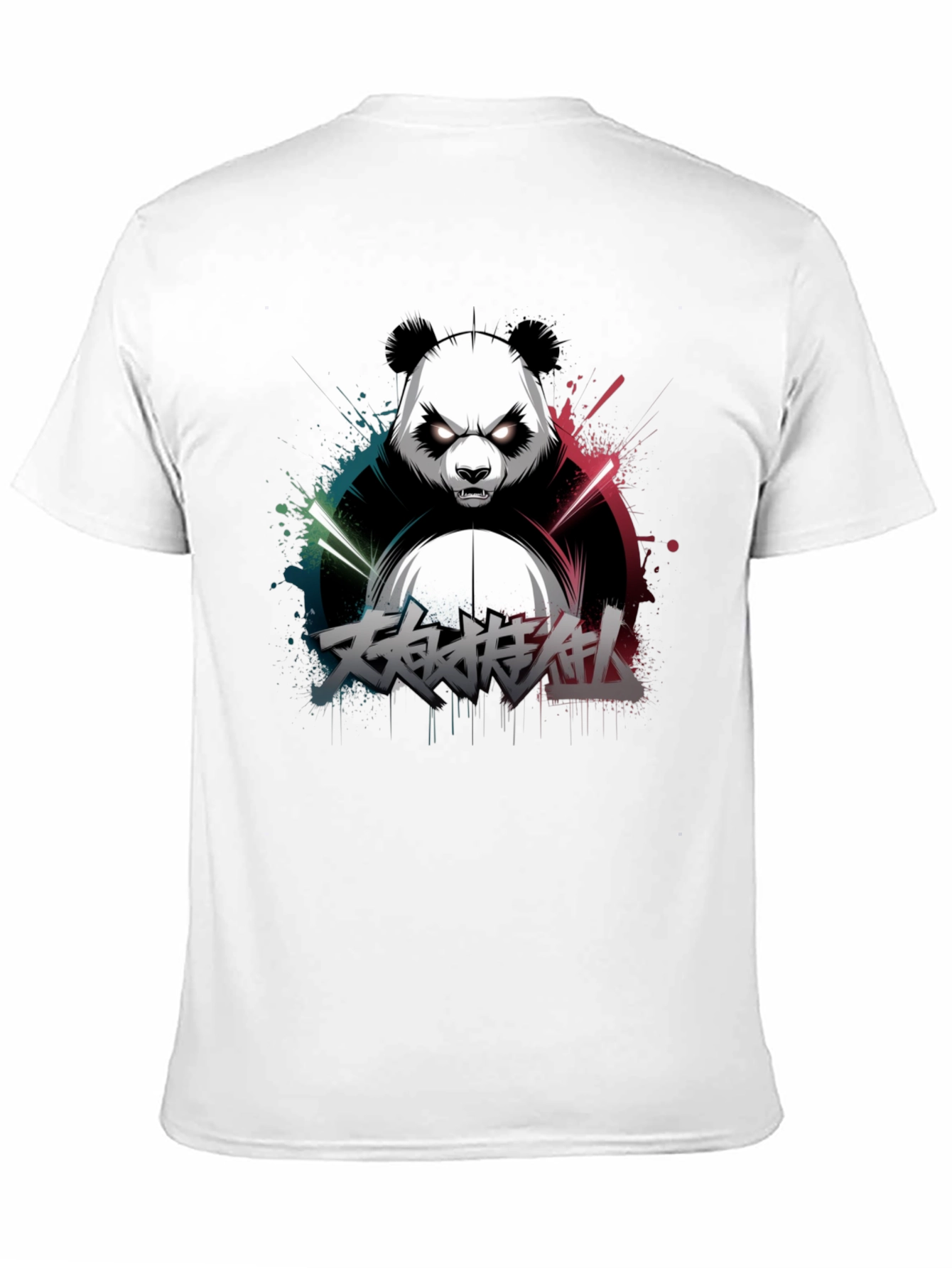 Mens Black Panda Graphic T-Shirt