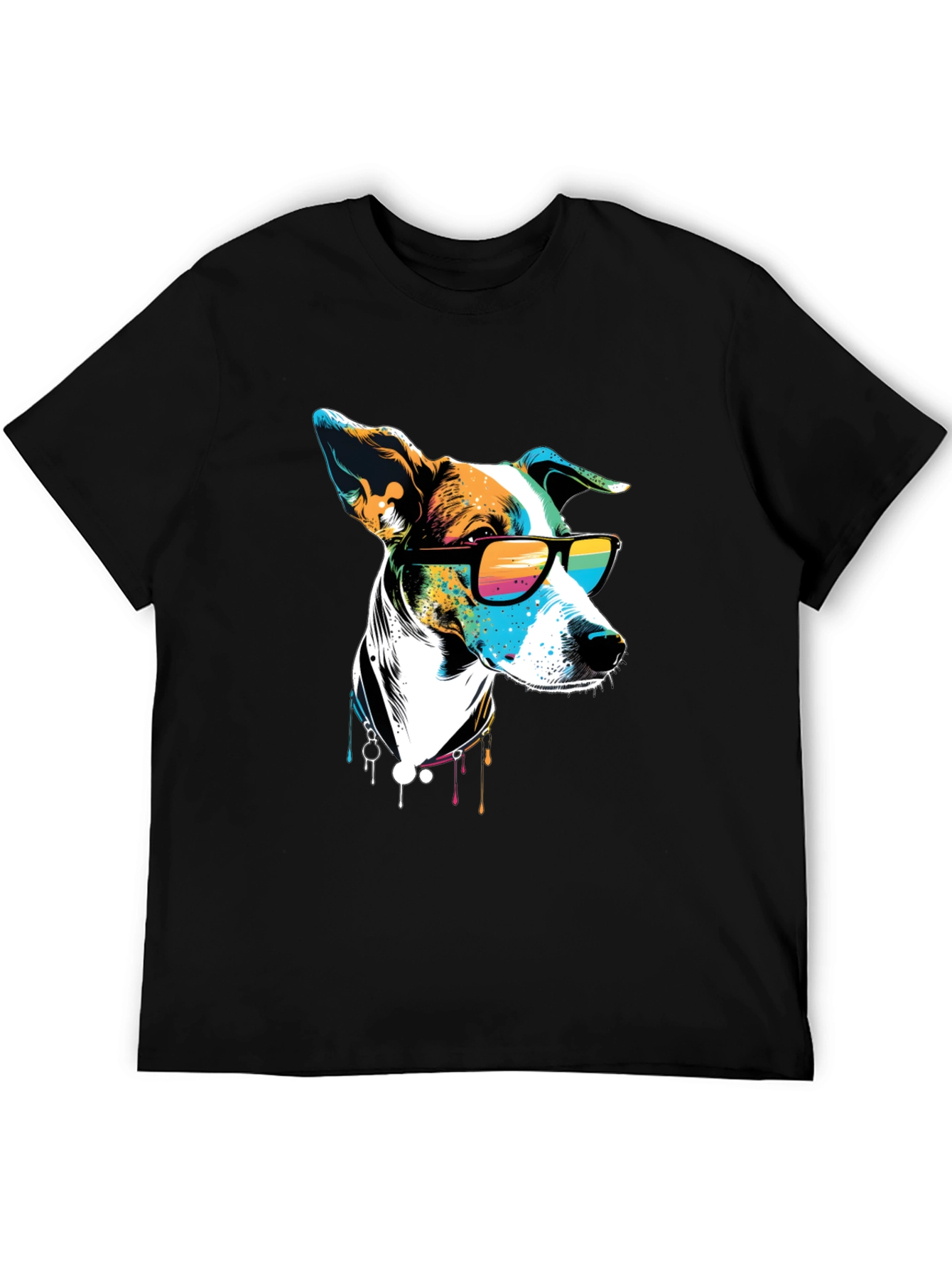 Cool Dog Graphic Tee - Mens Black T-Shirt