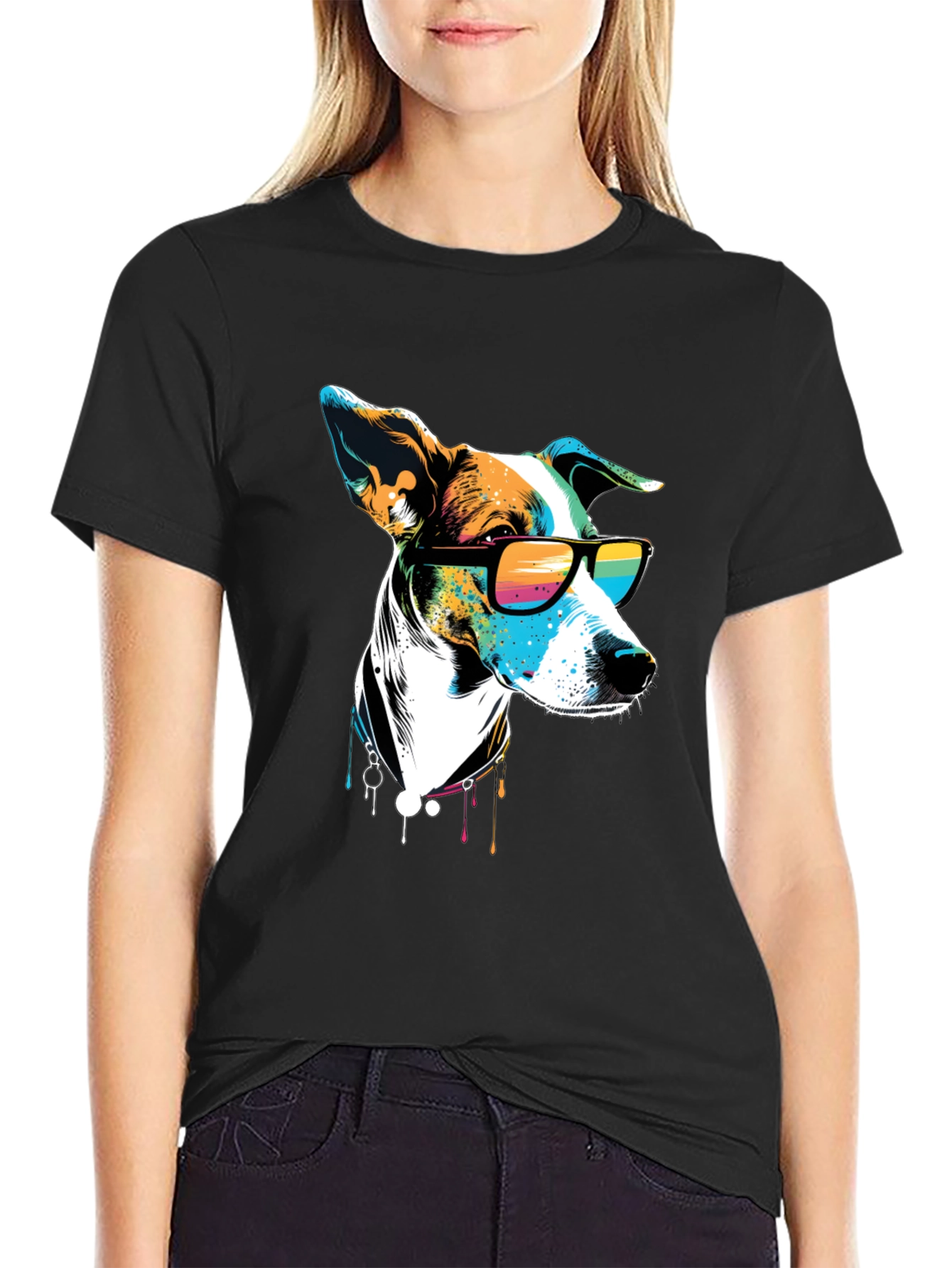Cool Dog Graphic Tee - Mens Black T-Shirt