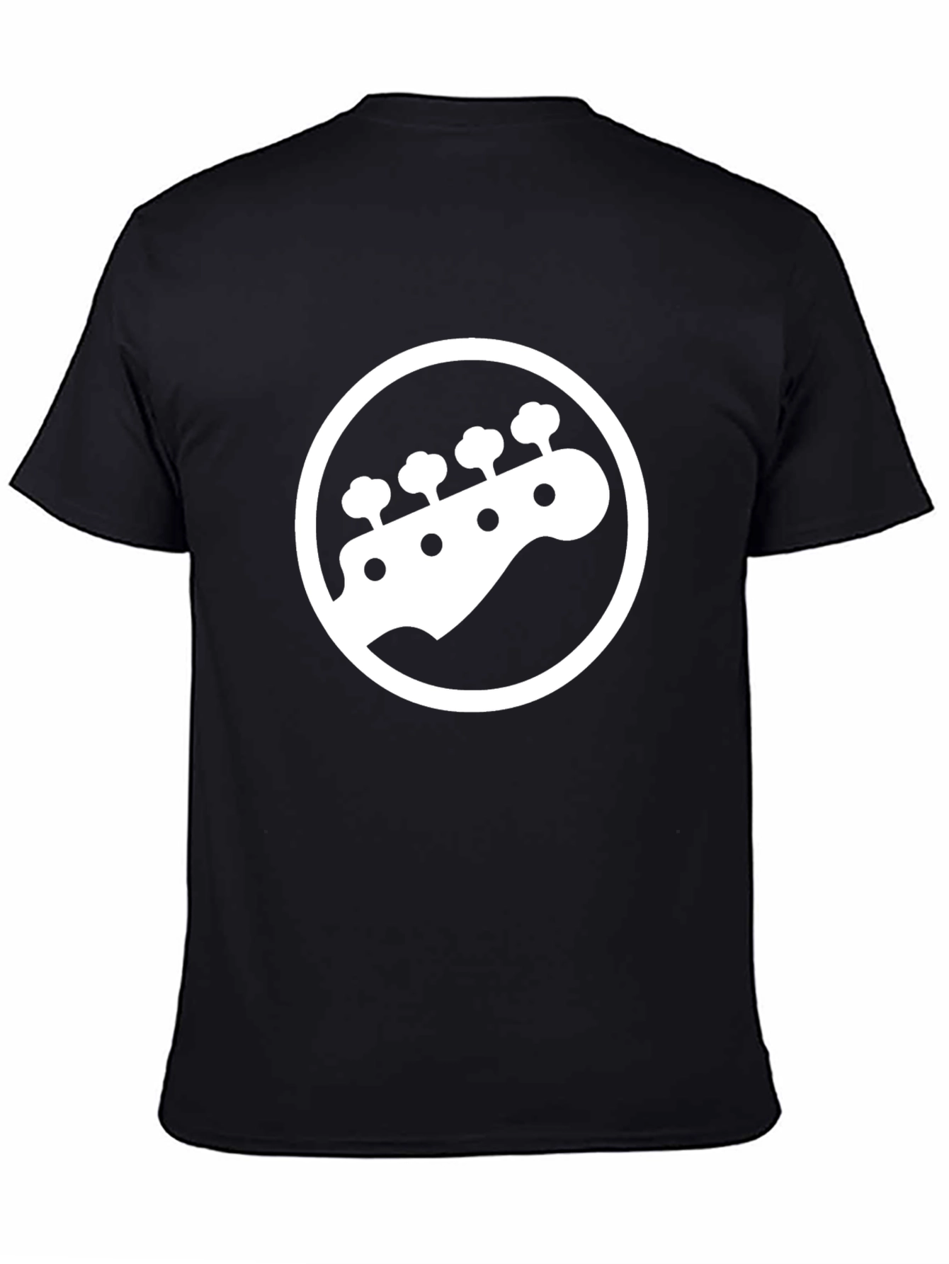 Bass Guitar Headstock Black T-Shirt