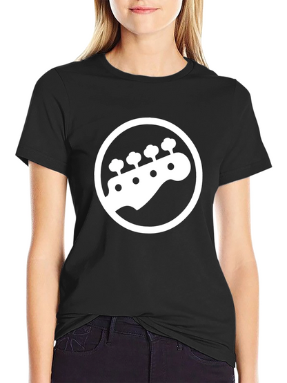 Bass Guitar Headstock Black T-Shirt