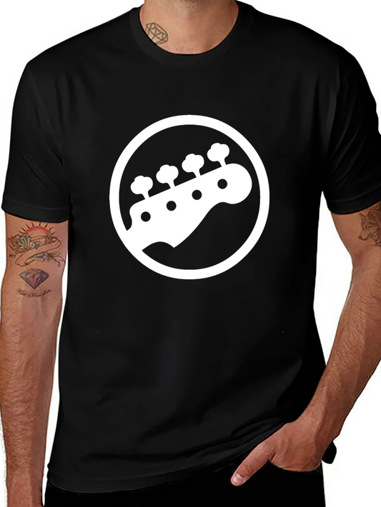 Bass Guitar Headstock Black T-Shirt
