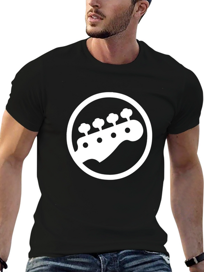 Bass Guitar Headstock Black T-Shirt