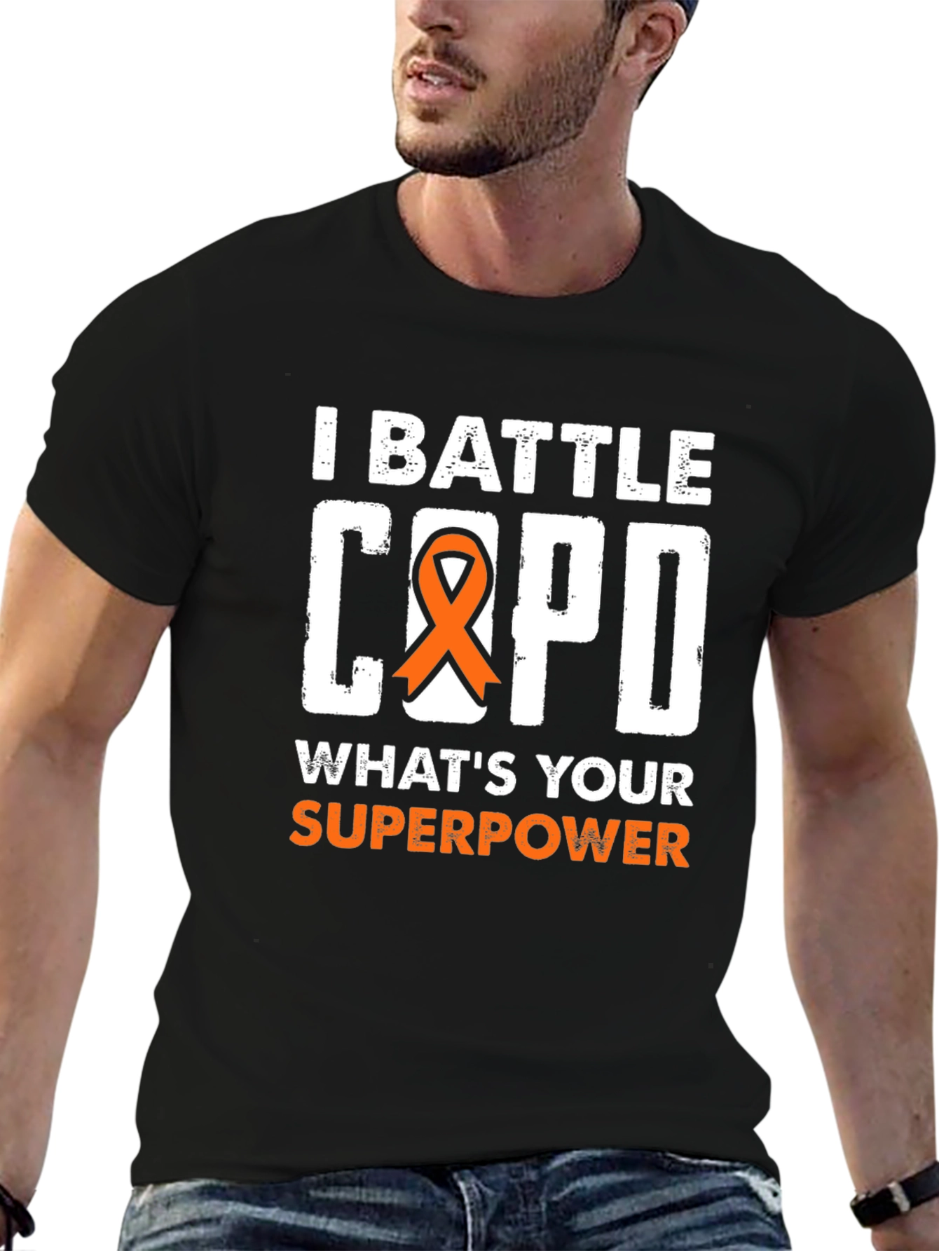 I Battle COPD T-Shirt: Superpower Awareness Tee