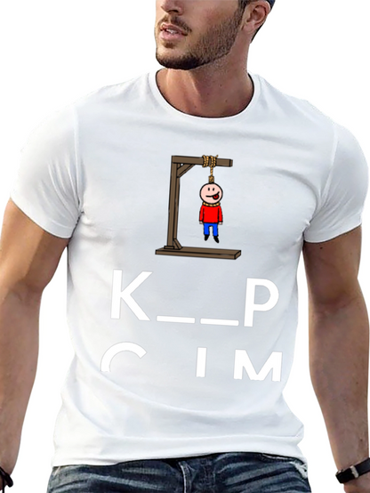 Keep Calm Funny Humor Graphic Black T-Shirt