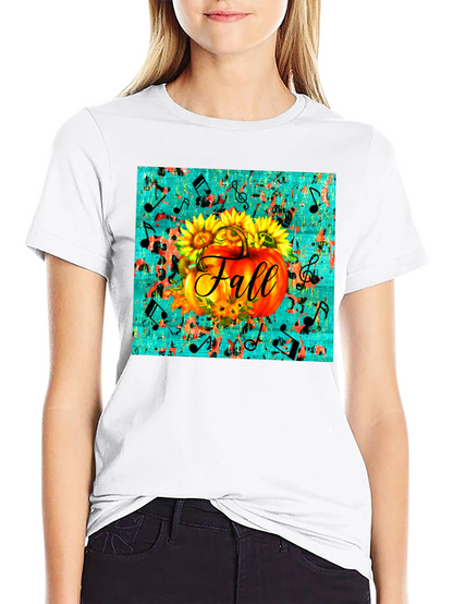 Fall Pumpkin & Sunflowers Graphic Tee