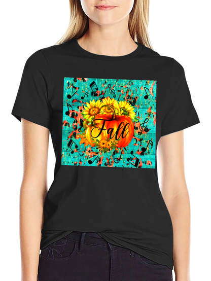 Fall Pumpkin & Sunflowers Graphic Tee