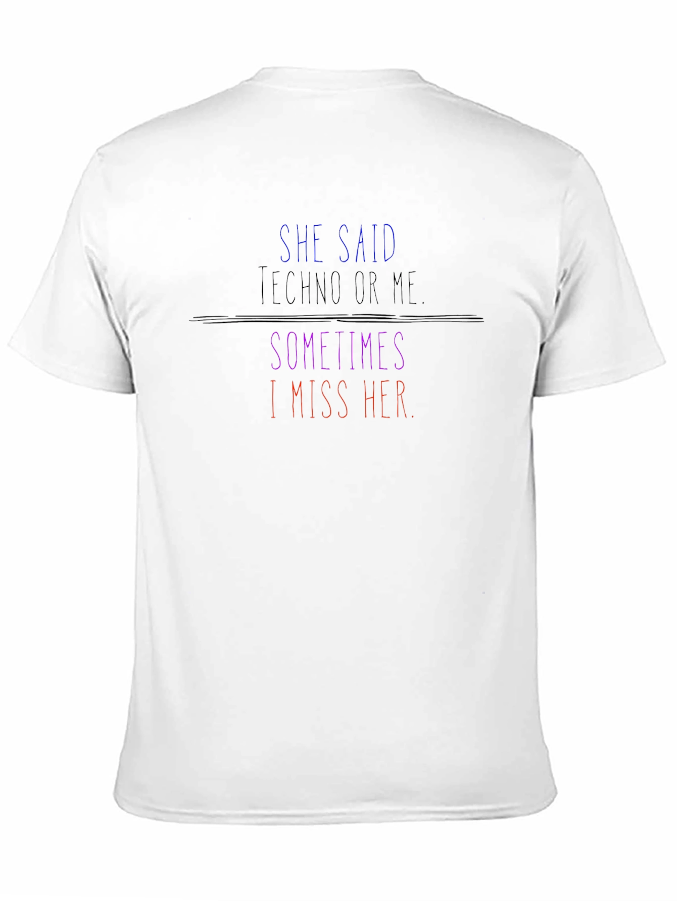 Techno Or Me Mens Graphic T-Shirt
