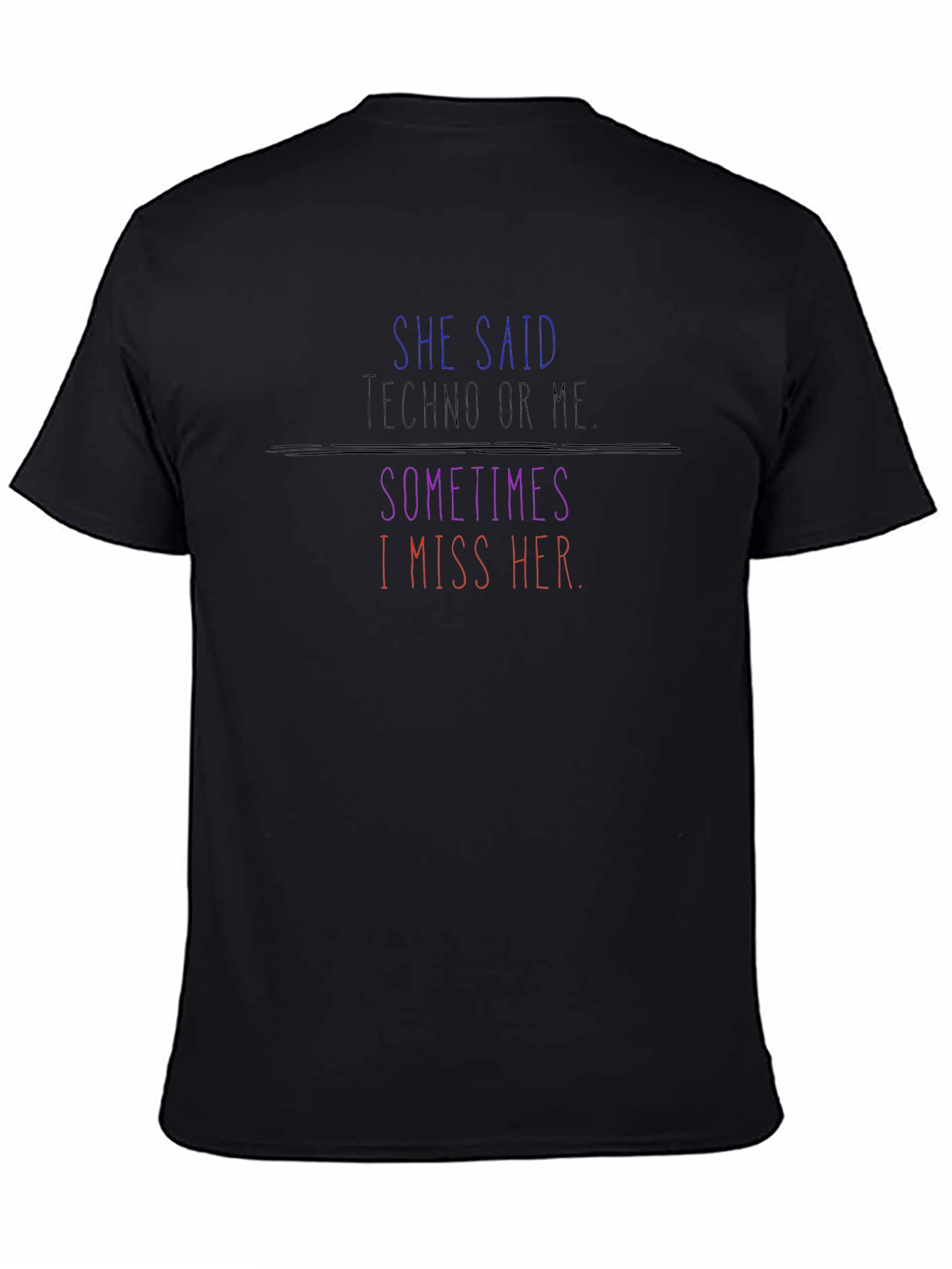 Techno Or Me Mens Graphic T-Shirt