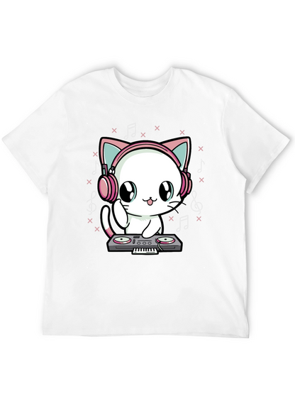 DJ Cat T-Shirt - Cute Music Lover Tee