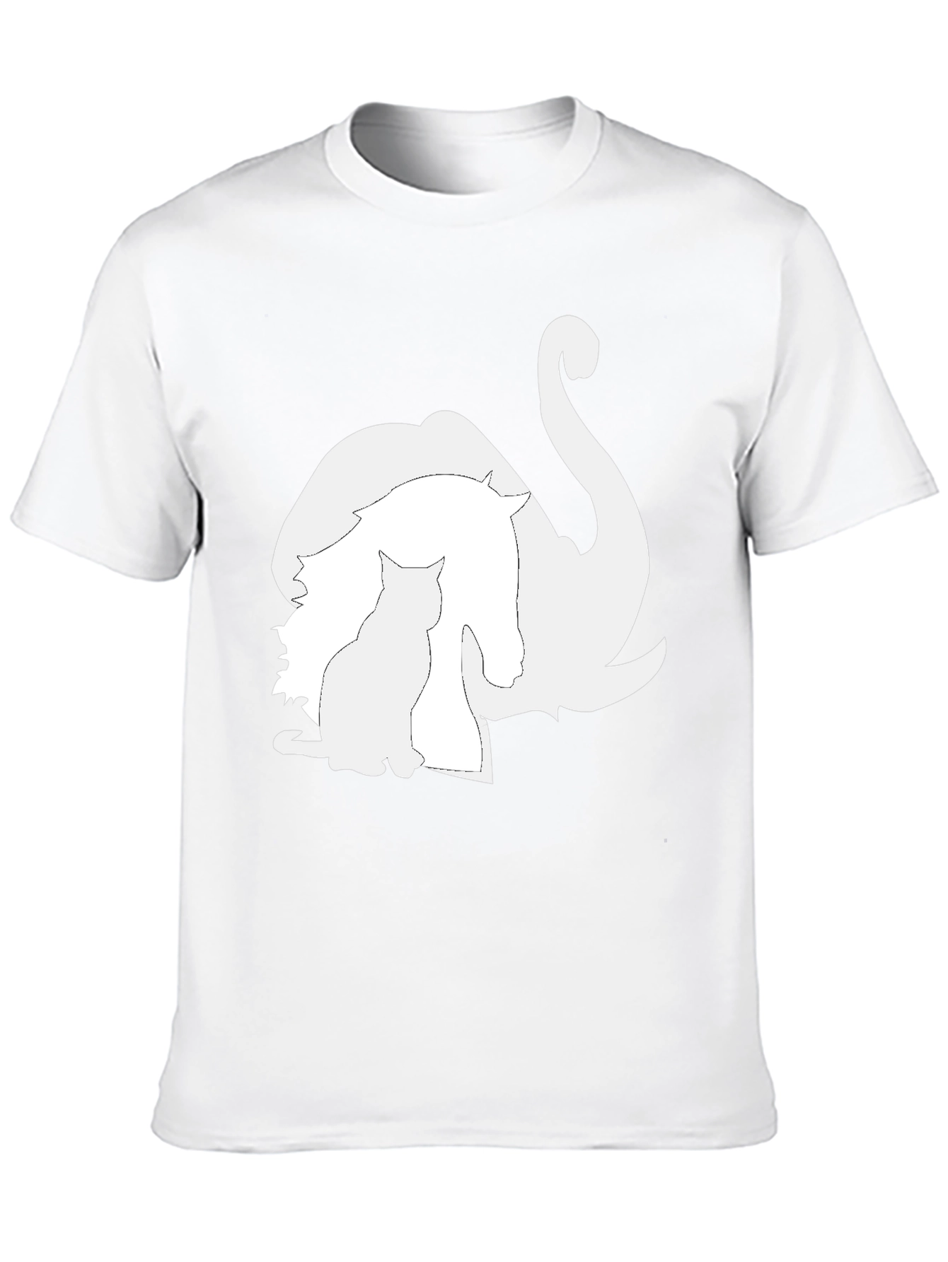 Animal Silhouette Graphic Tee - Unique Style