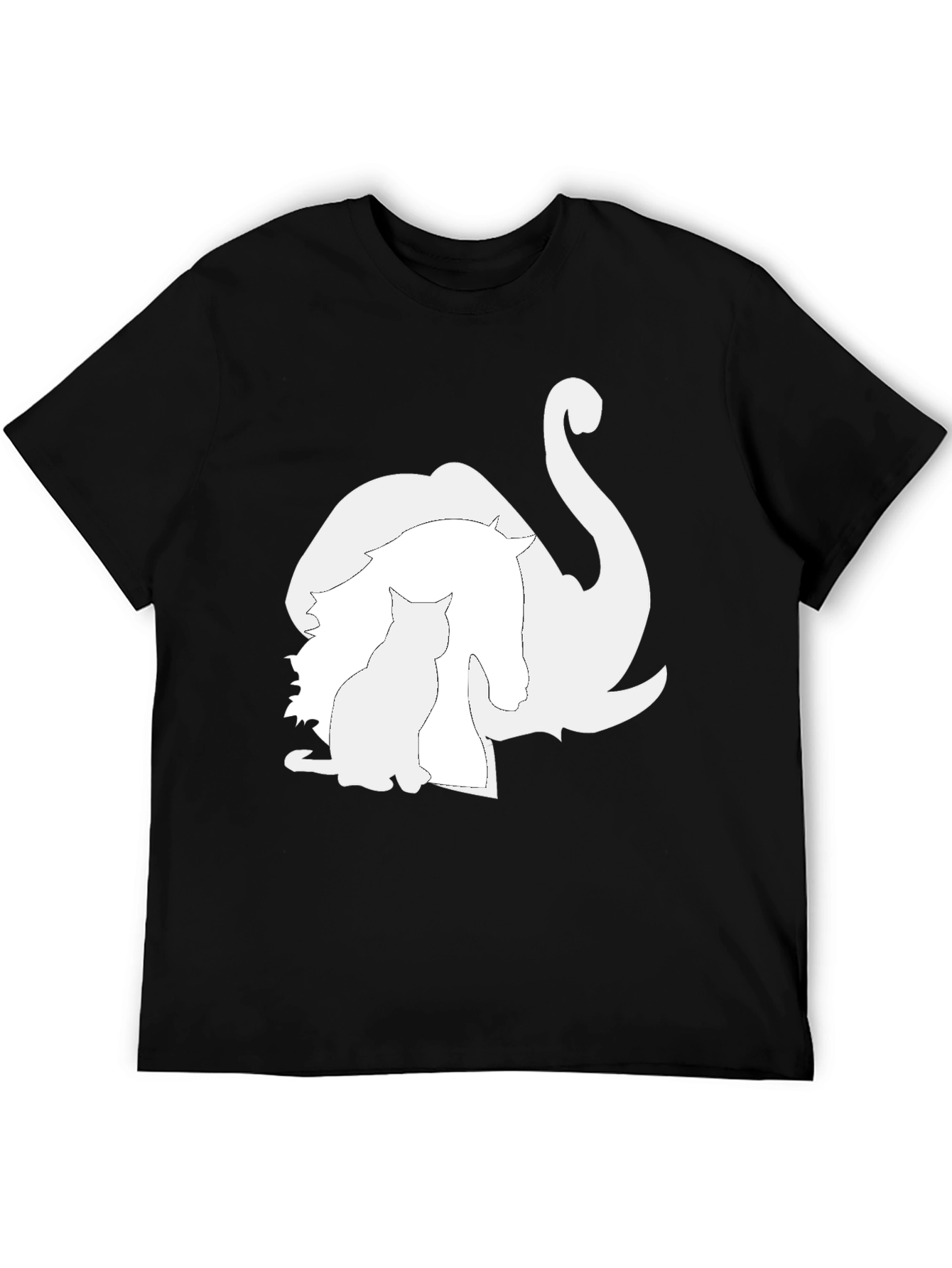 Animal Silhouette Graphic Tee - Unique Style