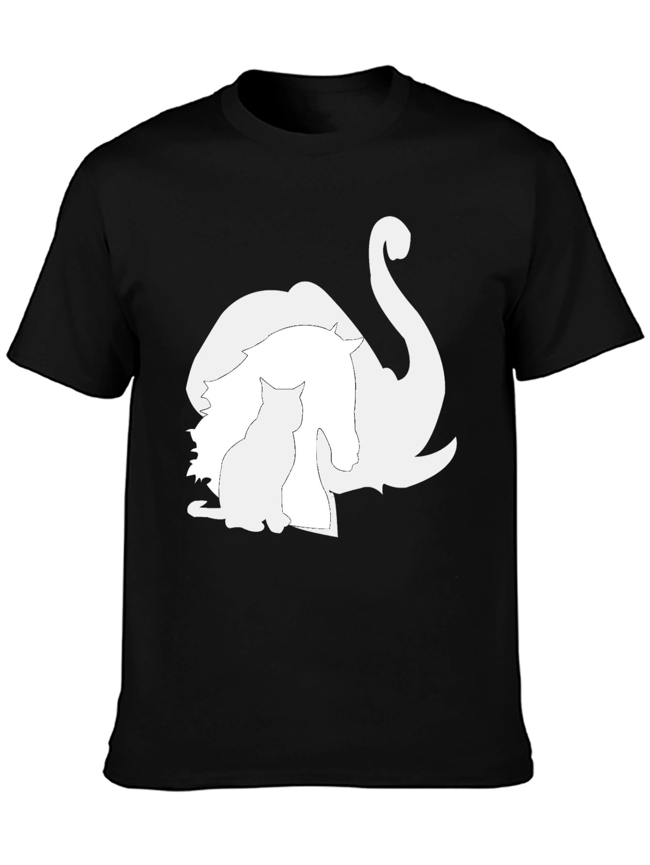 Animal Silhouette Graphic Tee - Unique Style