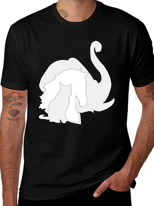 Animal Silhouette Graphic Tee - Unique Style
