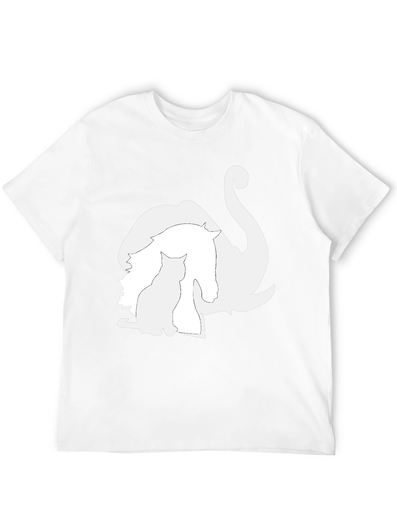 Animal Silhouette Graphic Tee - Unique Style