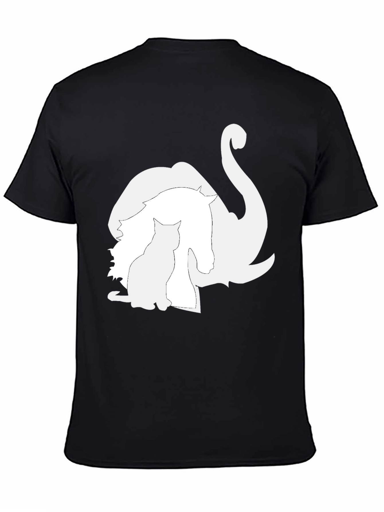 Animal Silhouette Graphic Tee - Unique Style