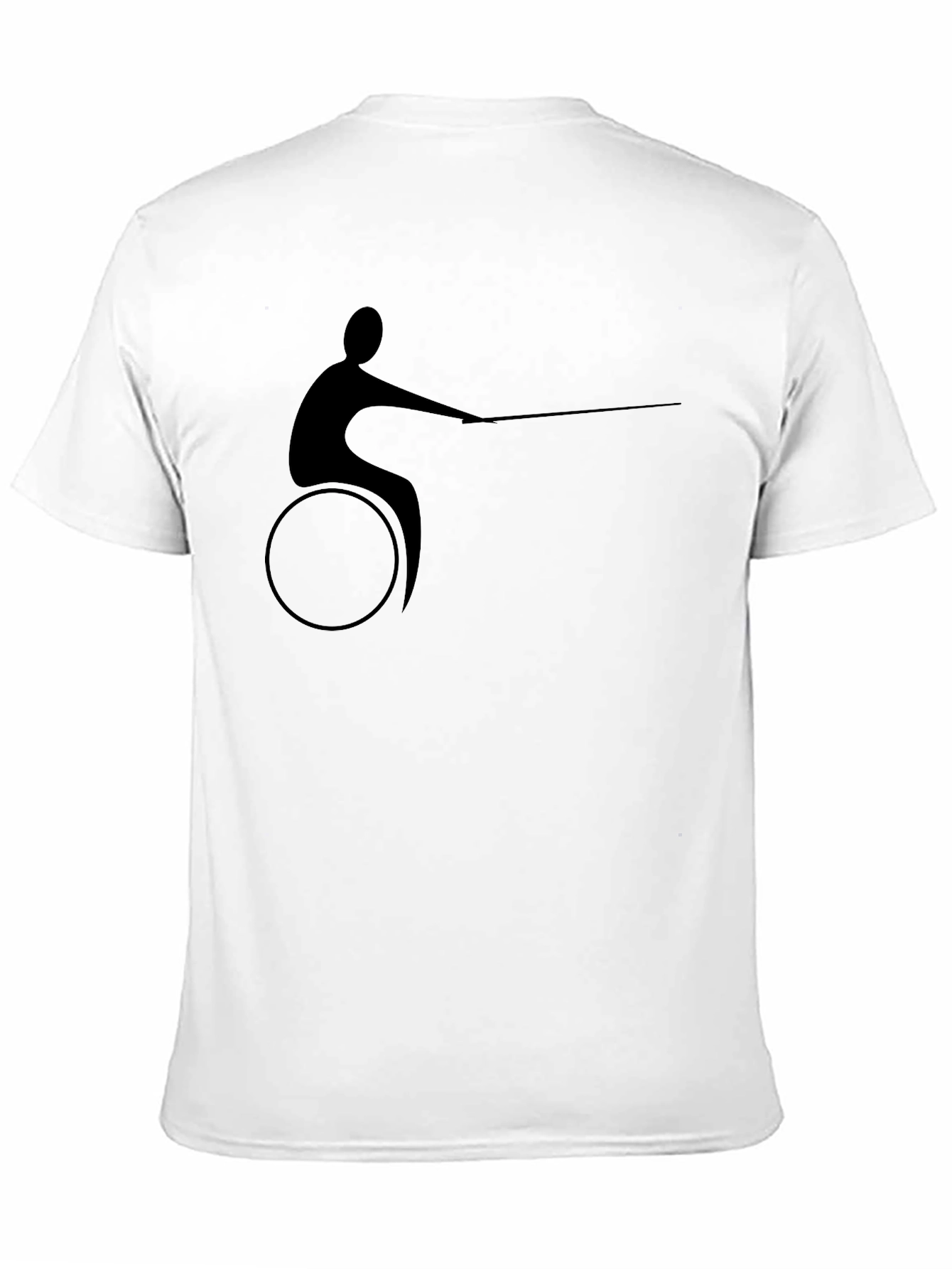 Wheelchair Fencer Silhouette Black T-Shirt