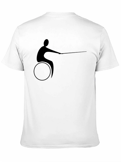 Wheelchair Fencer Silhouette Black T-Shirt