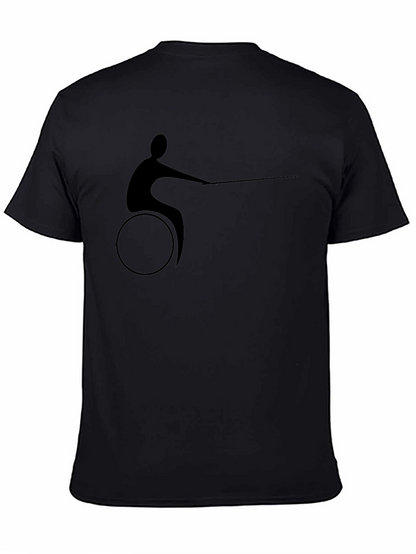 Wheelchair Fencer Silhouette Black T-Shirt