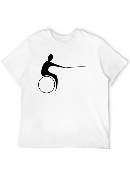 Wheelchair Fencer Silhouette Black T-Shirt