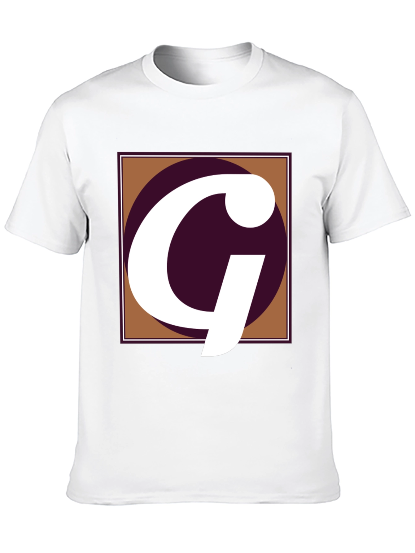 Letter G Graphic Tee - Black Cotton Casual Shirt