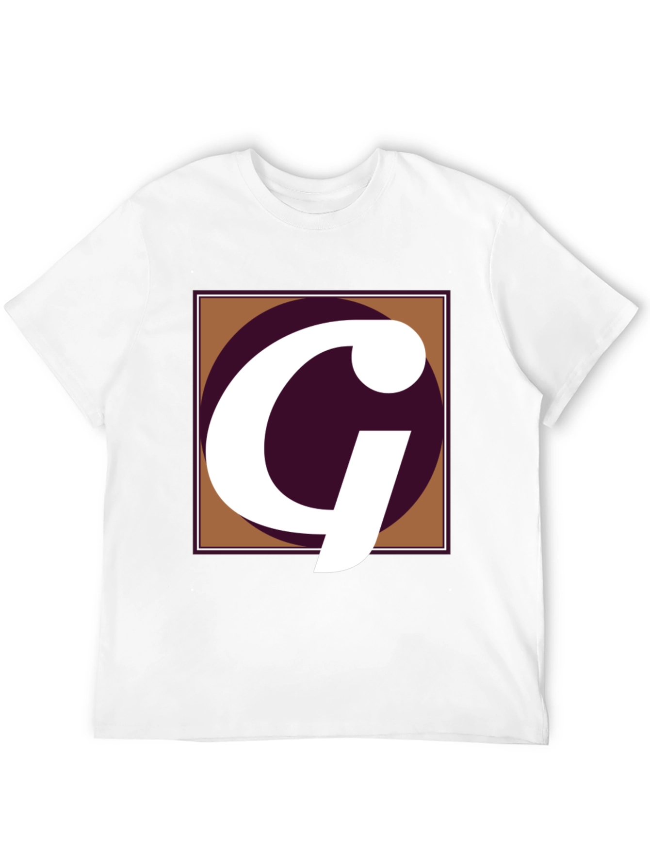 Letter G Graphic Tee - Black Cotton Casual Shirt