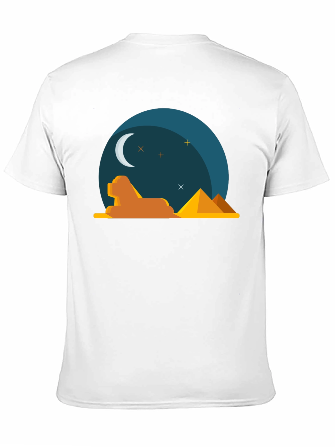 Egyptian Night Graphic Tee - Black Cotton T-Shirt