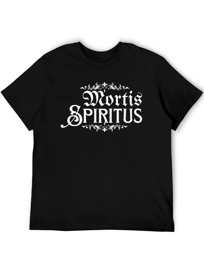 Mortis Spiritus Graphic Tee - Black Cotton T-Shirt