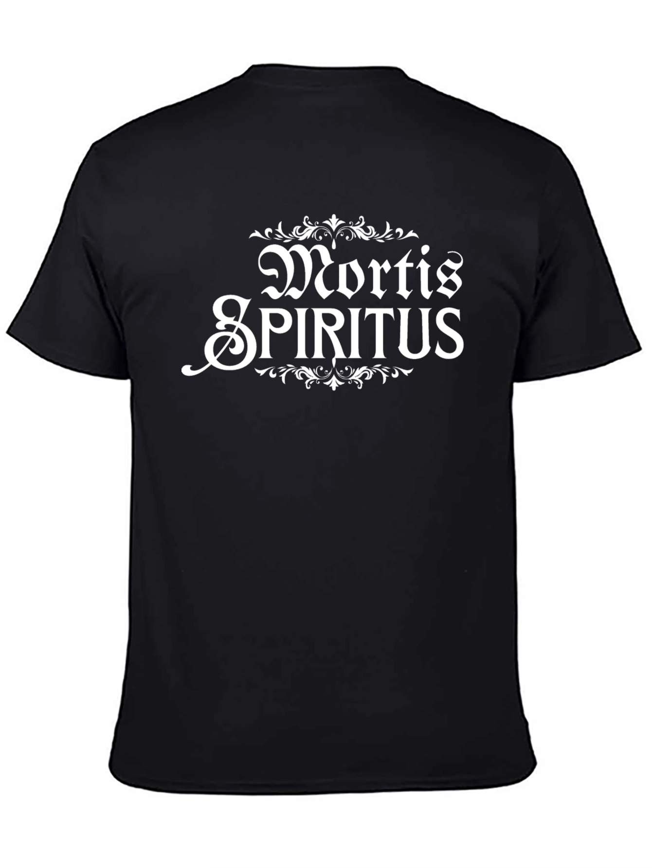 Mortis Spiritus Graphic Tee - Black Cotton T-Shirt