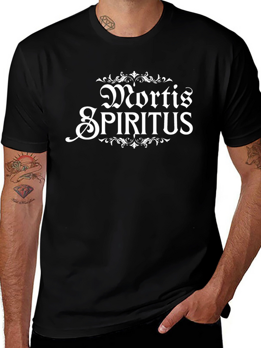 Mortis Spiritus Graphic Tee - Black Cotton T-Shirt