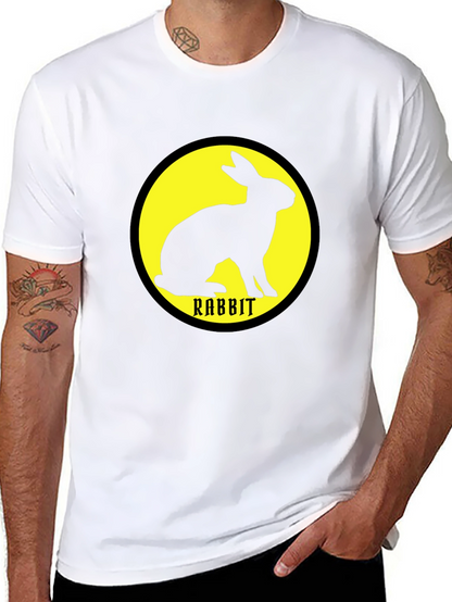 Rabbit Graphic Tee - Black Unisex Cotton T-Shirt