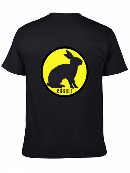 Rabbit Graphic Tee - Black Unisex Cotton T-Shirt