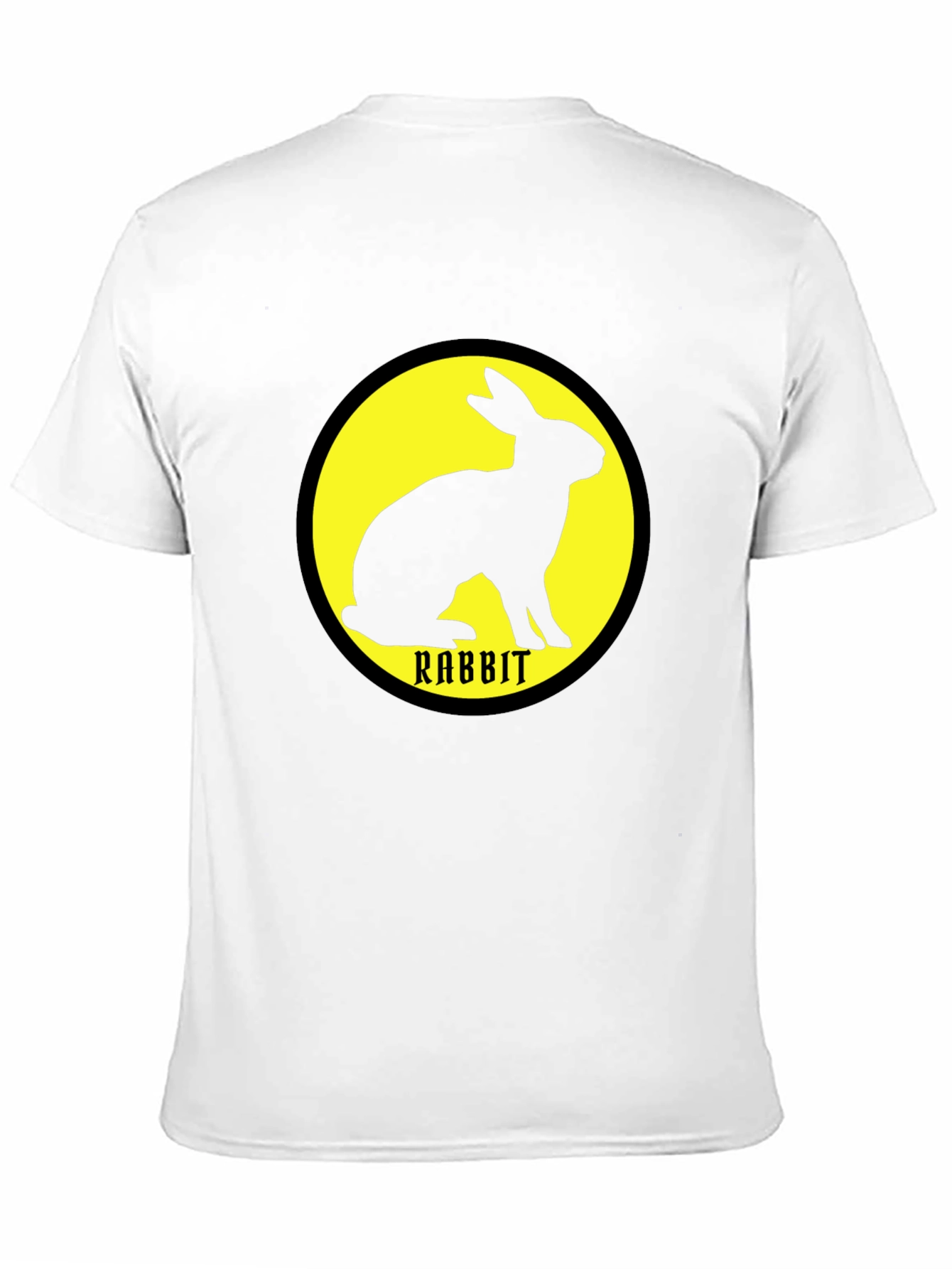 Rabbit Graphic Tee - Black Unisex Cotton T-Shirt