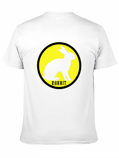 Rabbit Graphic Tee - Black Unisex Cotton T-Shirt