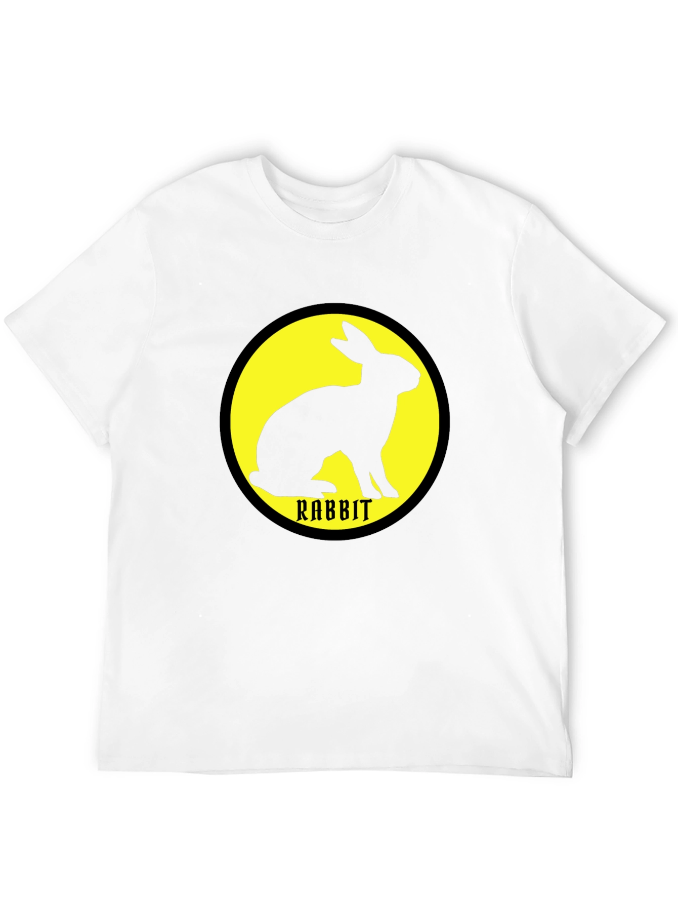 Rabbit Graphic Tee - Black Unisex Cotton T-Shirt