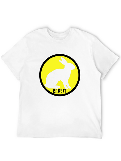 Rabbit Graphic Tee - Black Unisex Cotton T-Shirt