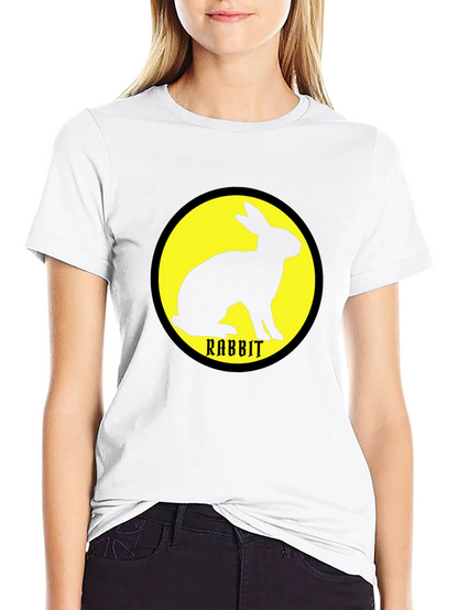 Rabbit Graphic Tee - Black Unisex Cotton T-Shirt