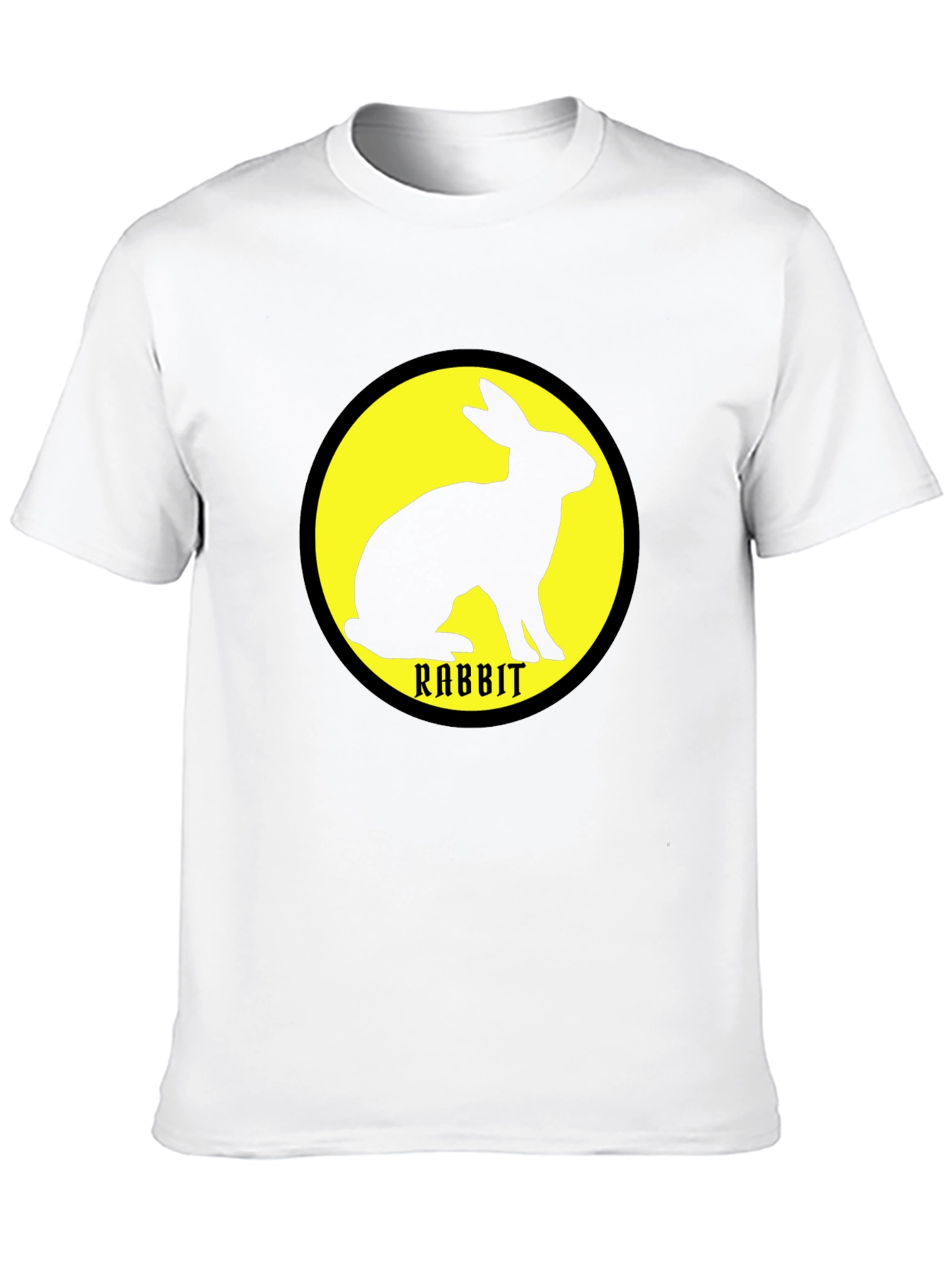 Rabbit Graphic Tee - Black Unisex Cotton T-Shirt