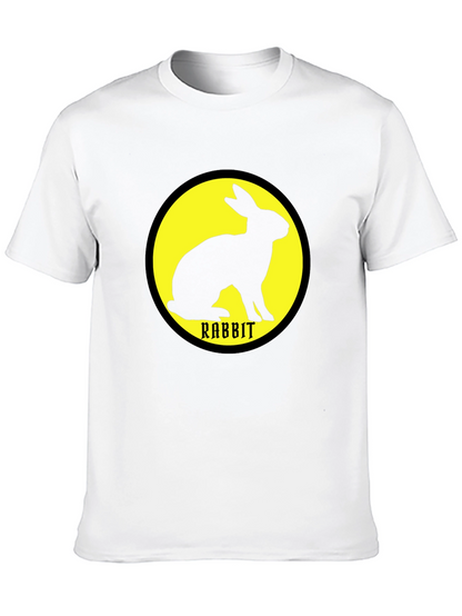 Rabbit Graphic Tee - Black Unisex Cotton T-Shirt