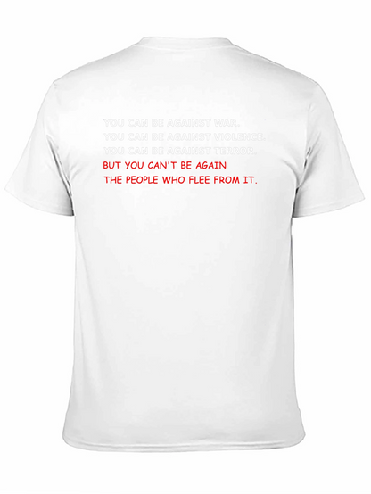Against War T-Shirt - Black Cotton Tee