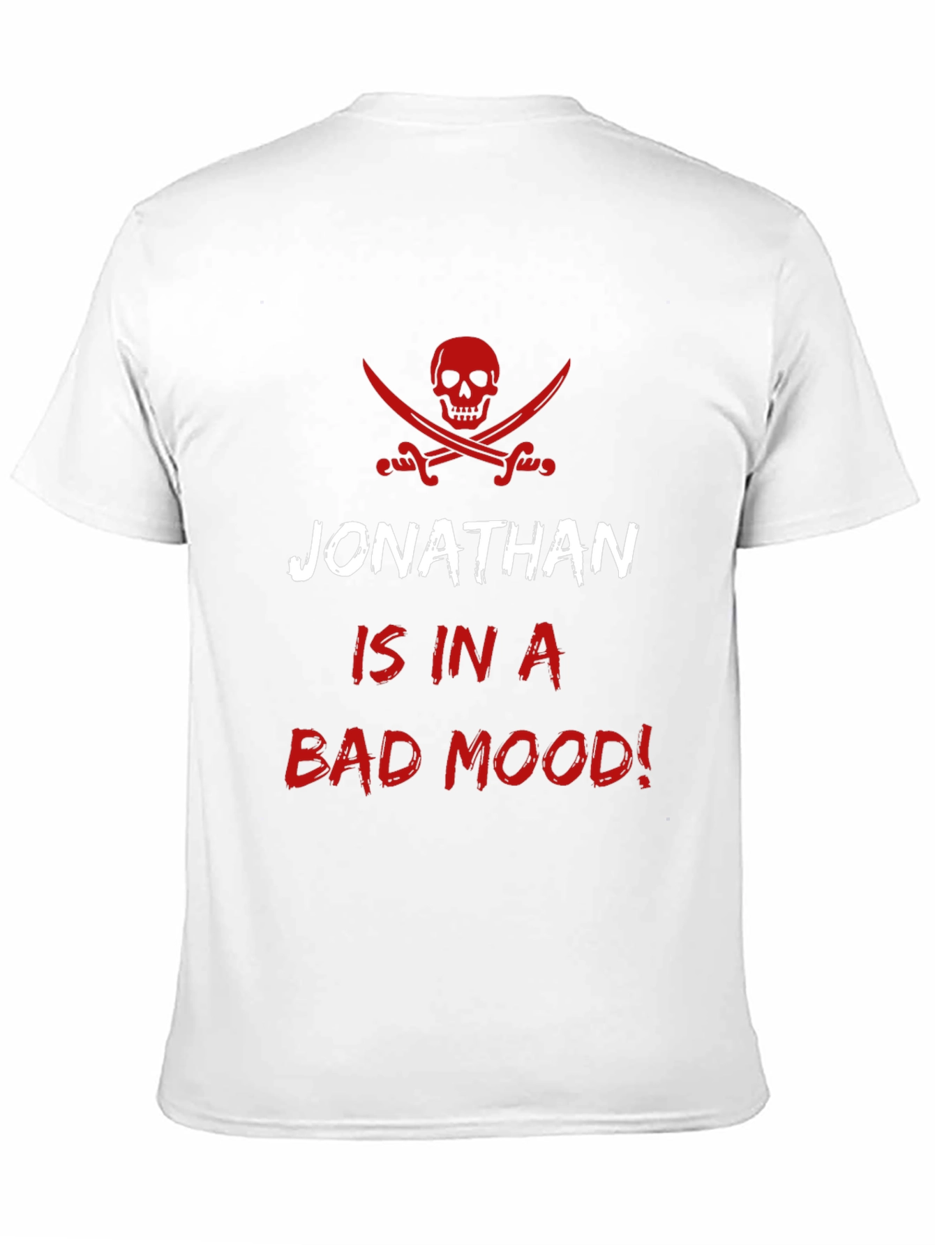Jonathans Bad Mood Pirate T-Shirt - Mens Black Tee