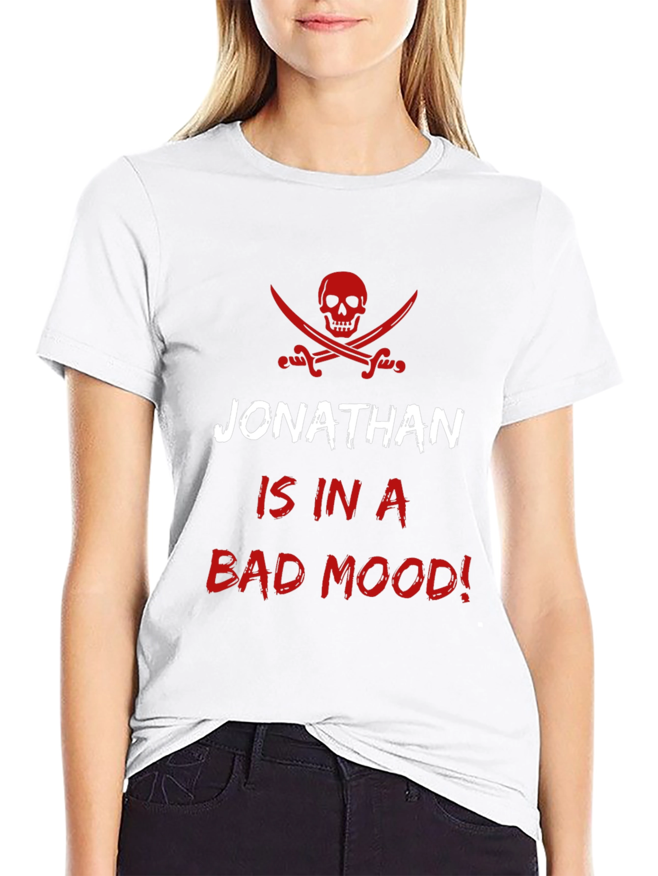 Jonathans Bad Mood Pirate T-Shirt - Mens Black Tee