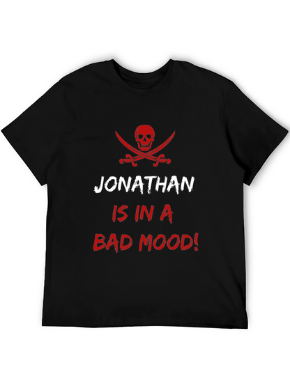 Jonathans Bad Mood Pirate T-Shirt - Mens Black Tee
